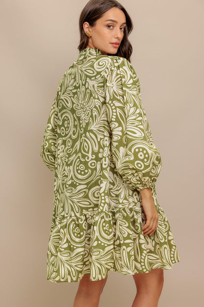 FLORENCE FLAIR WOVEN MINI DRESS