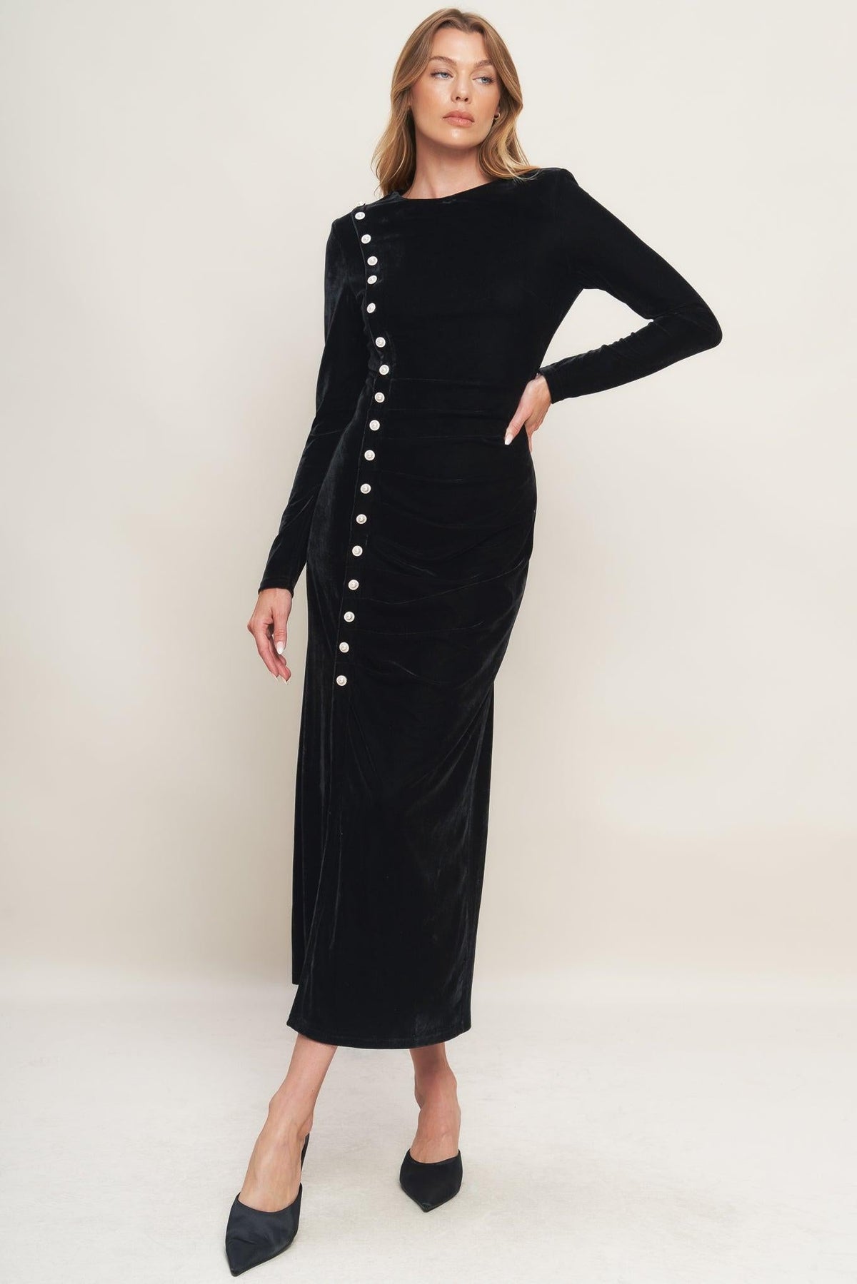 VESTIDO MIDI DE TERCIOPELO URBAN EMPRESS
