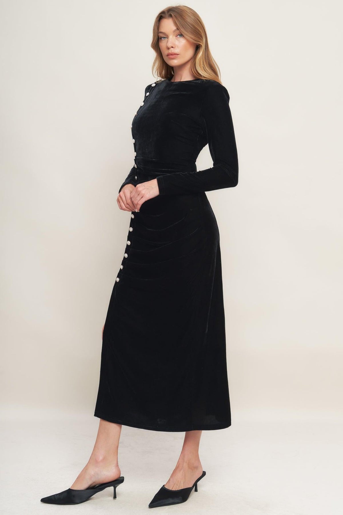 VESTIDO MIDI DE TERCIOPELO URBAN EMPRESS