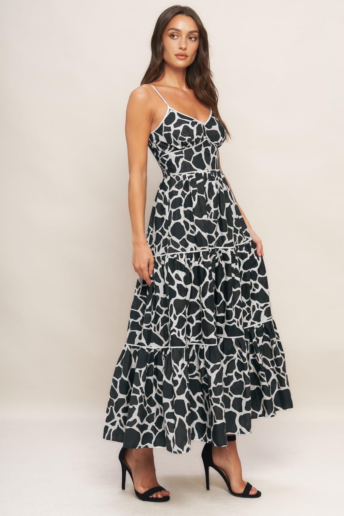 URBAN WILD WOVEN MIDI DRESS