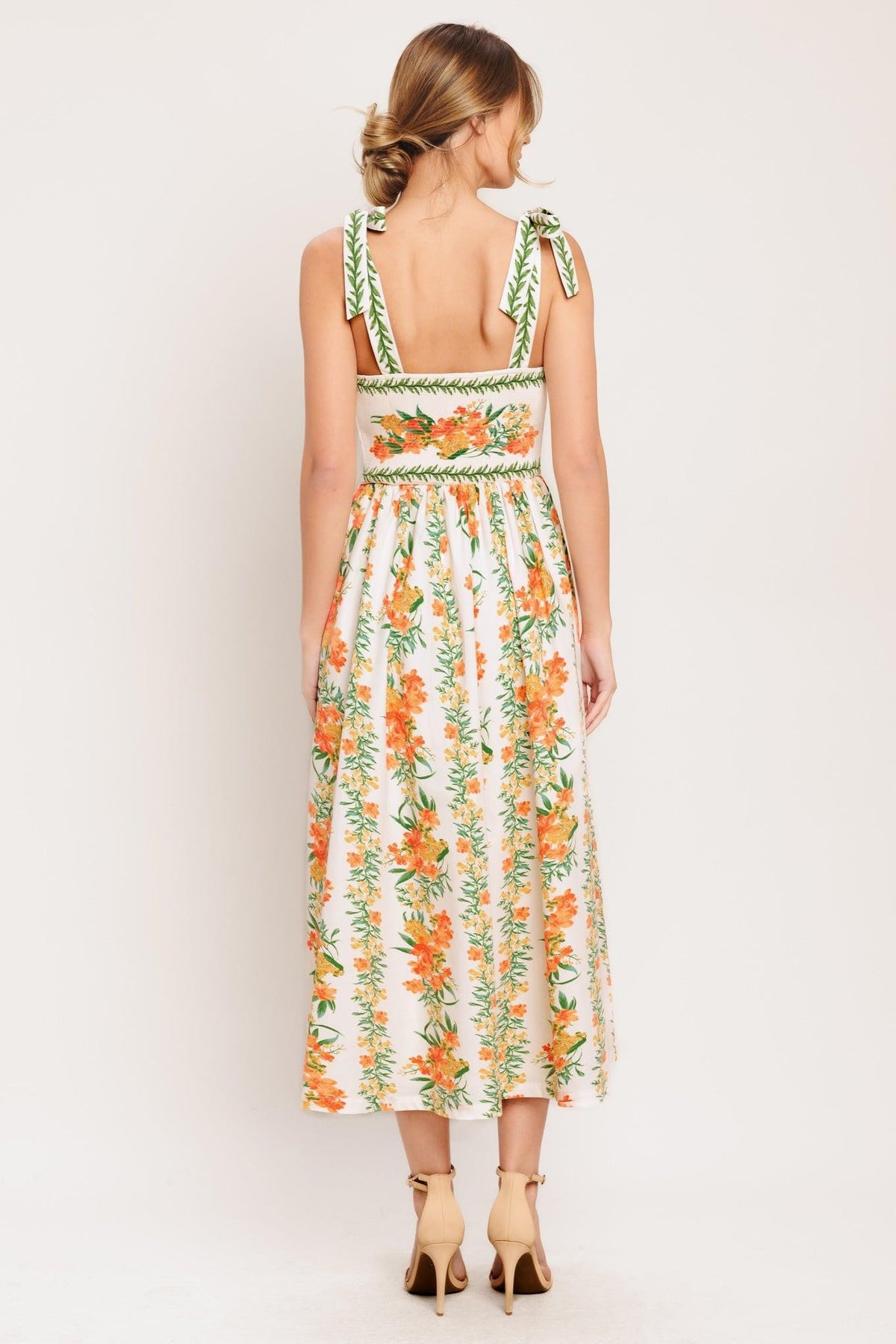 MARIGOLD BREEZE WOVEN MIDI DRESS