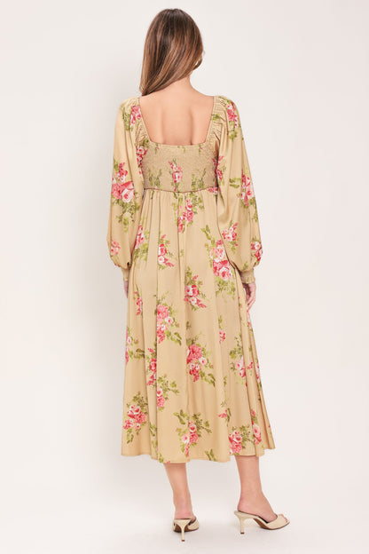 ENGLISH GARDEN WOVEN MIDI DRESS