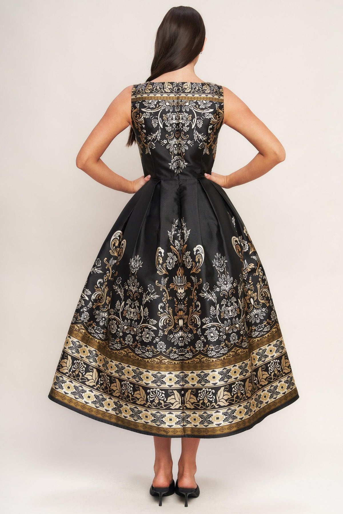 VESTIDO MIDI BAROQUE SPELL WOVEN