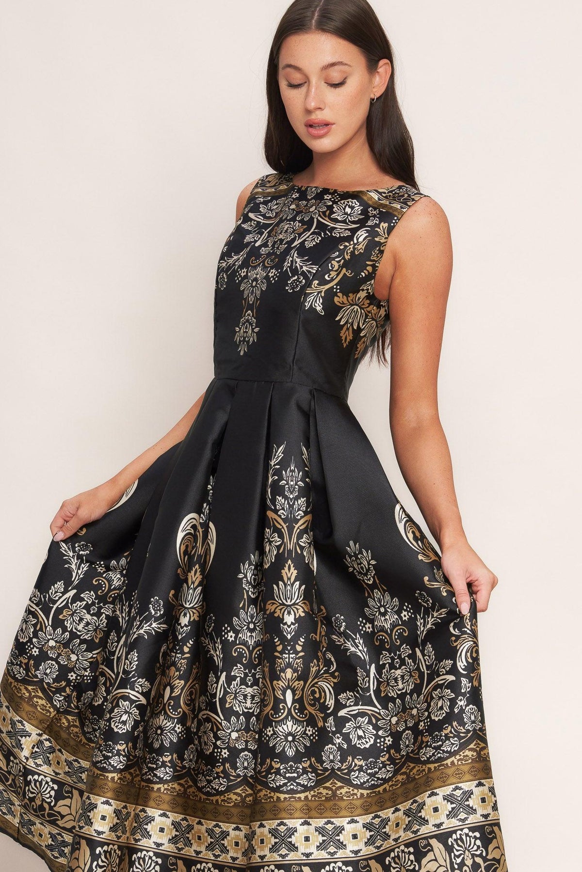 VESTIDO MIDI BAROQUE SPELL WOVEN