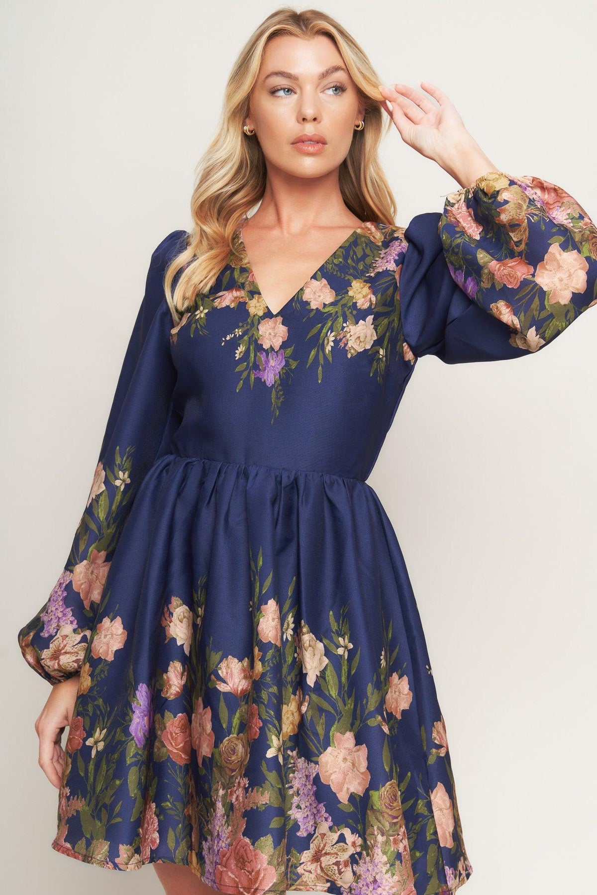 VESTIDO CORTO TEJIDO NOCTURNE IN BLOOM