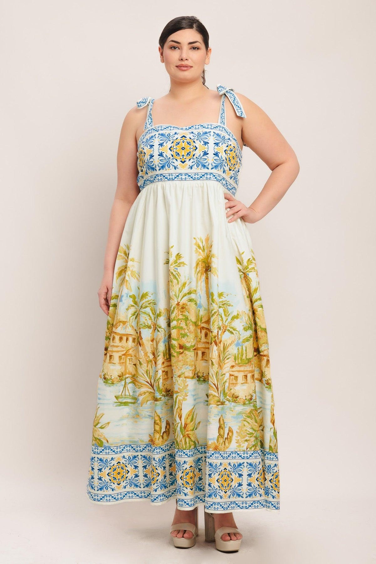 POSTCARD PERFECT WOVEN MAXI DRESS
