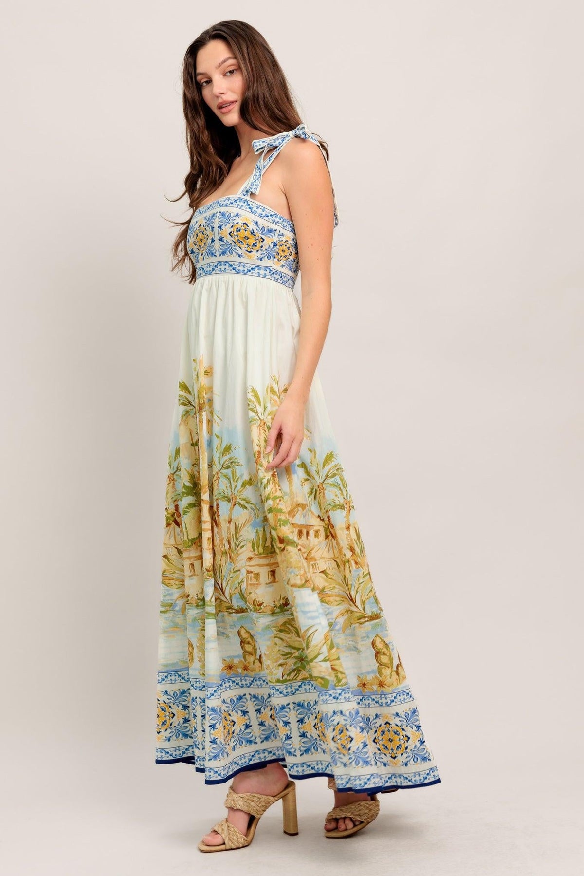 POSTCARD PERFECT WOVEN MAXI DRESS