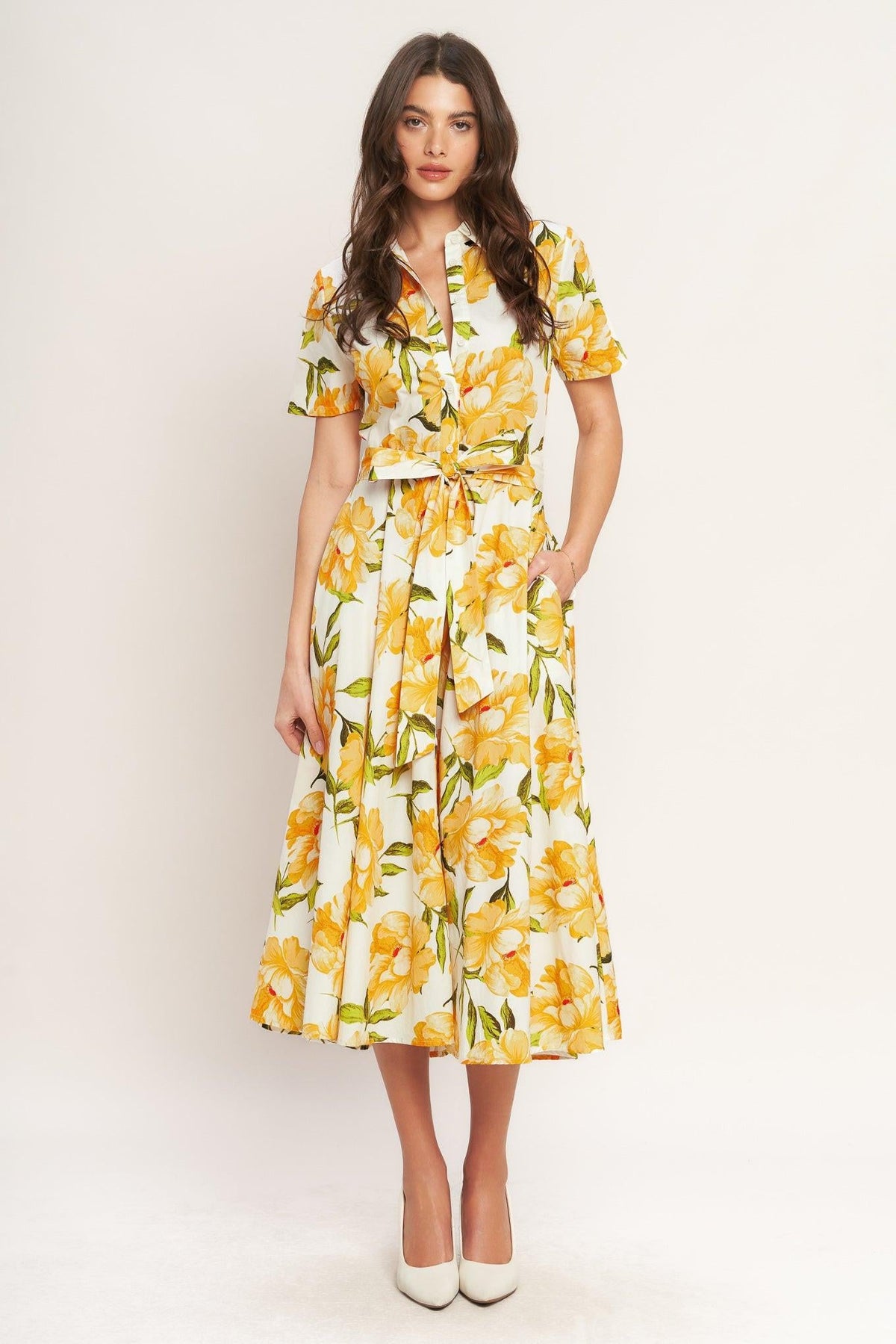 VESTIDO MIDI TEJIDO DE PALETA VIBRANTE