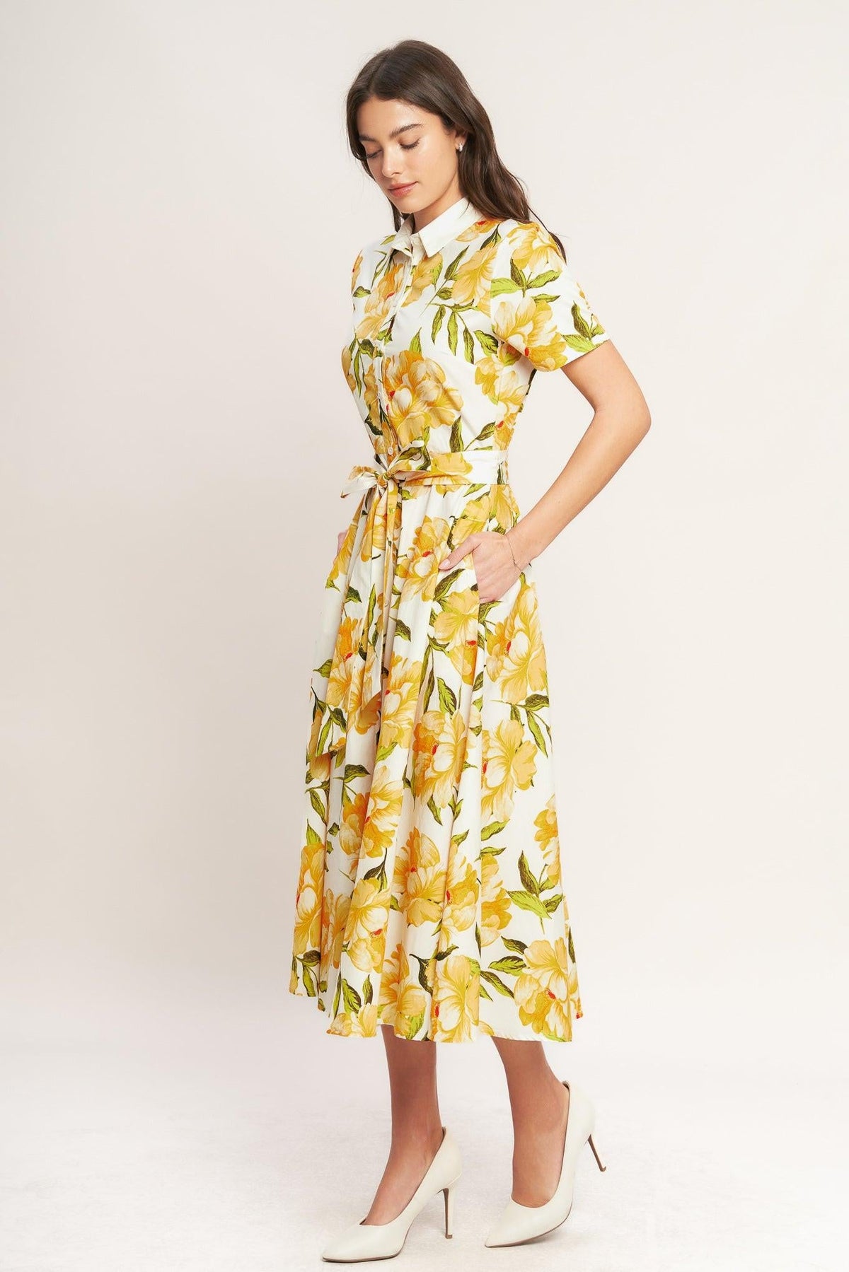 VESTIDO MIDI TEJIDO DE PALETA VIBRANTE