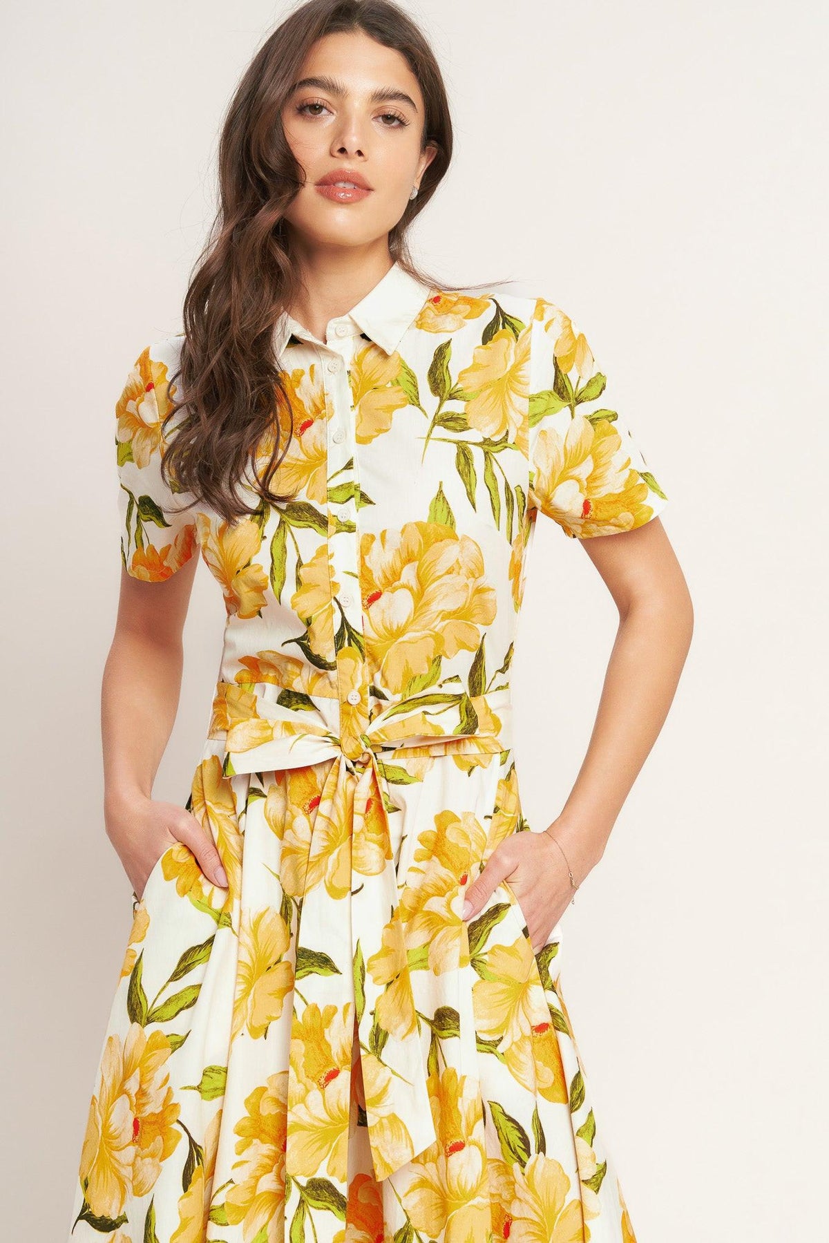 VESTIDO MIDI TEJIDO DE PALETA VIBRANTE