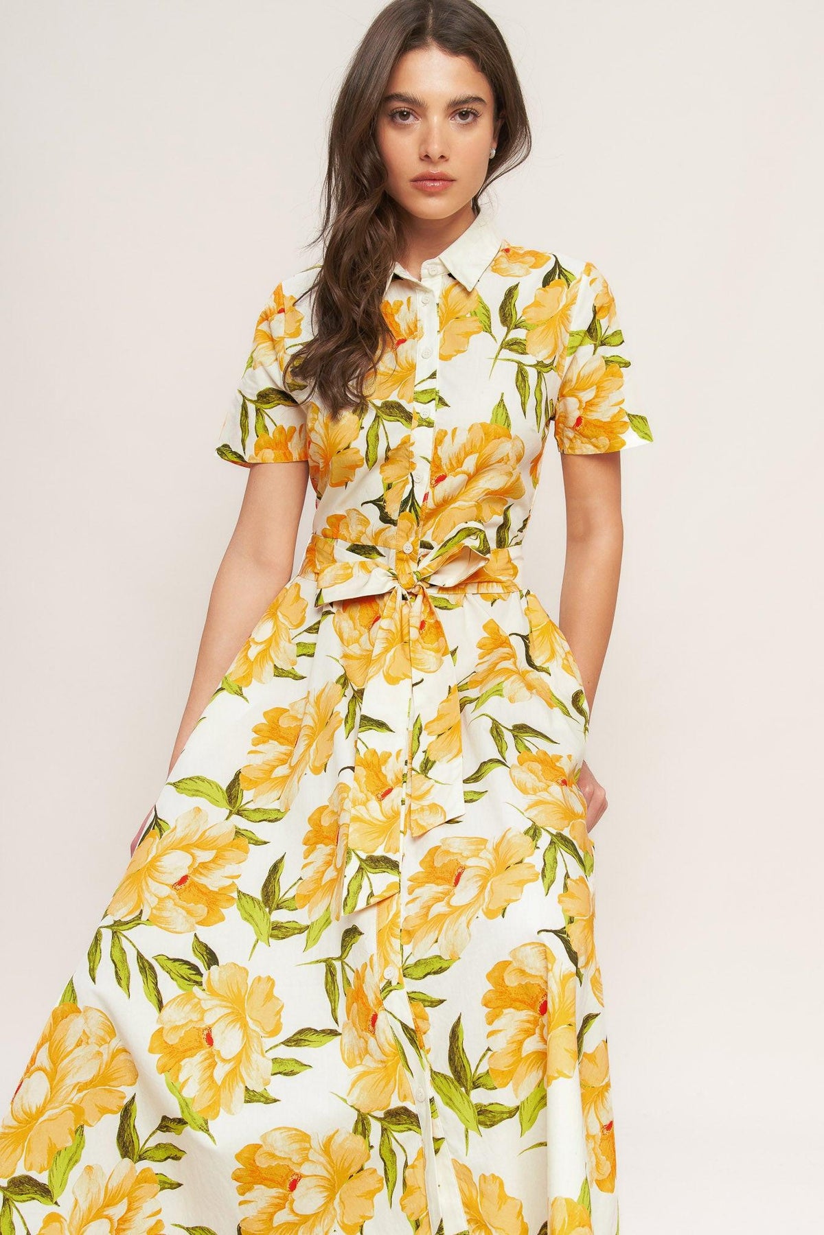VESTIDO MIDI TEJIDO DE PALETA VIBRANTE