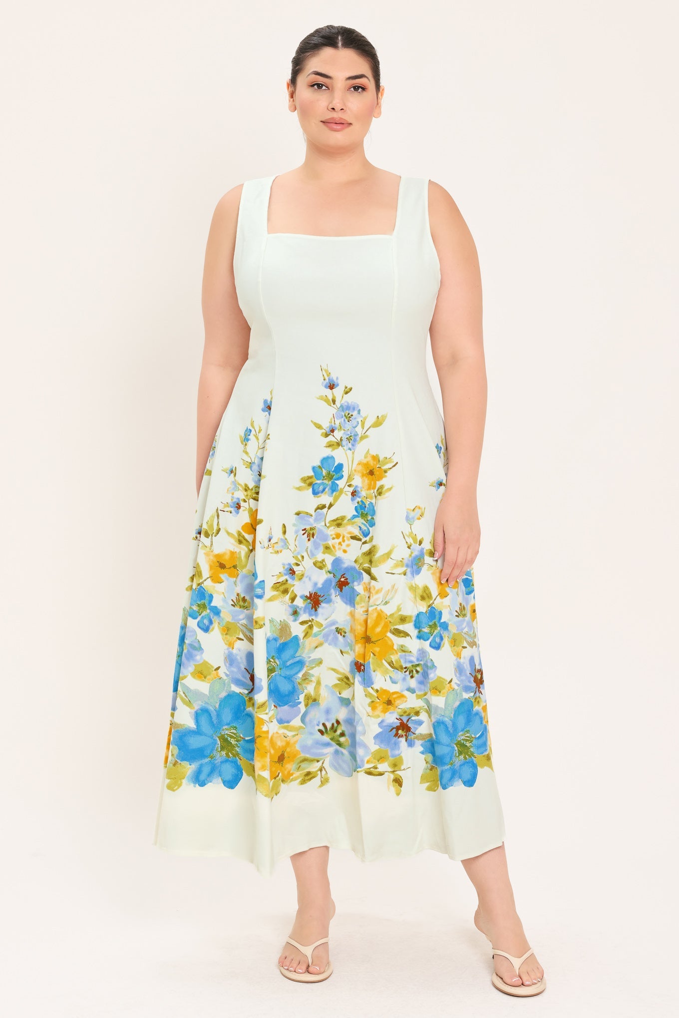 DREAMING OF THE COAST WOVEN MIDI DRESS