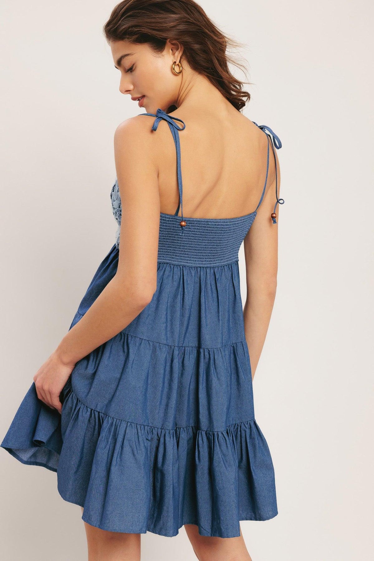 BLUEBELL BABYDOLL WOVEN MINI DRESS