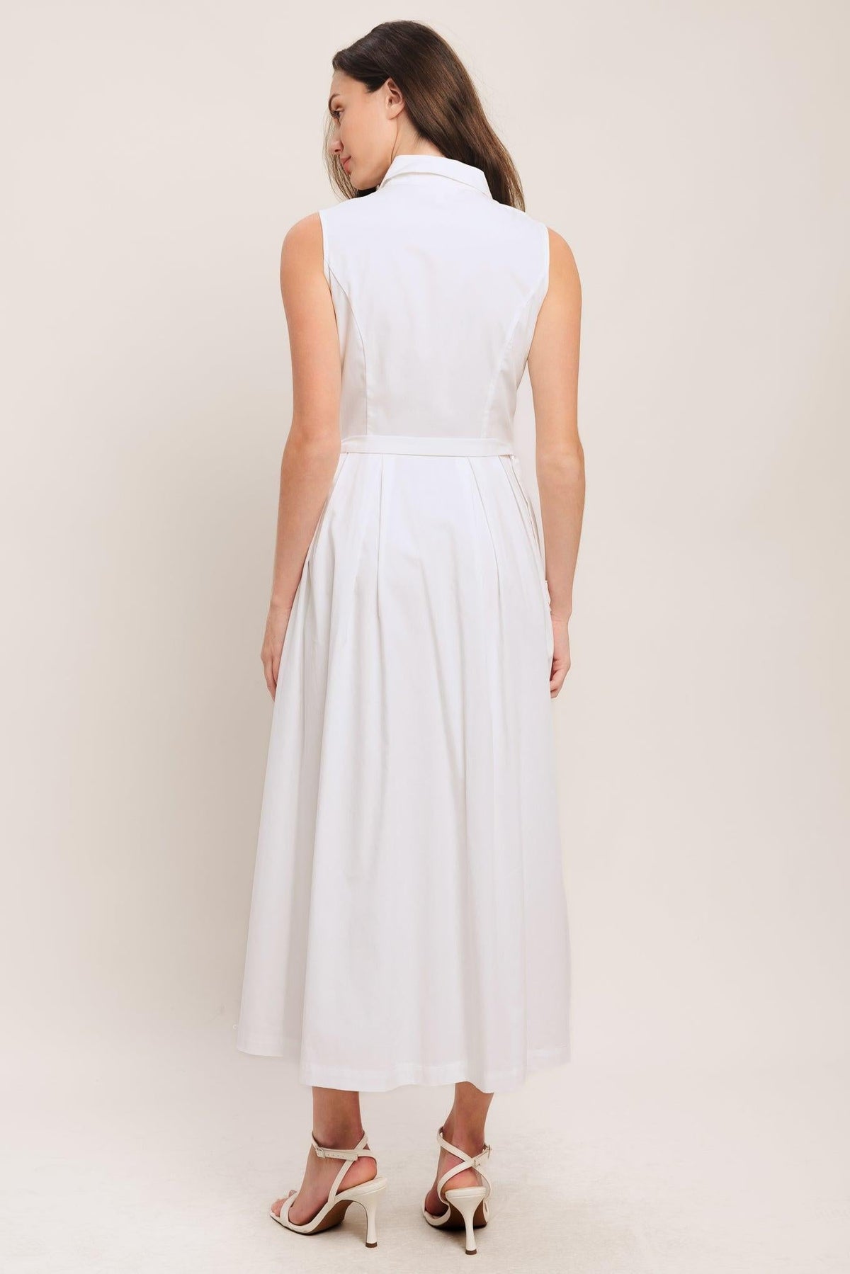 VESTIDO MIDI TEJIDO DE COLOR BLANCO HEART OF WHITE