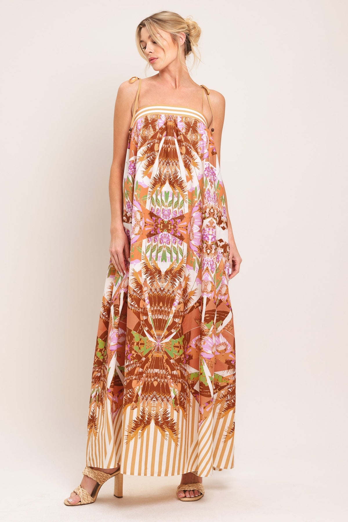 VESTIDO MAXI TEJIDO PALM OASIS