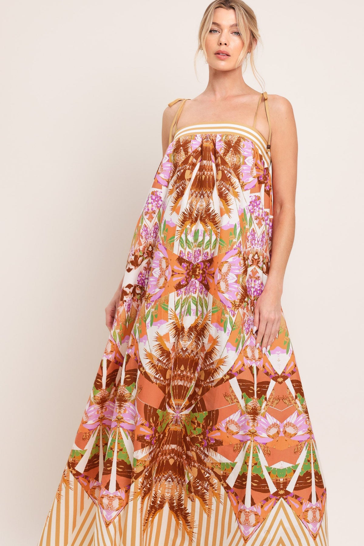 VESTIDO MAXI TEJIDO PALM OASIS