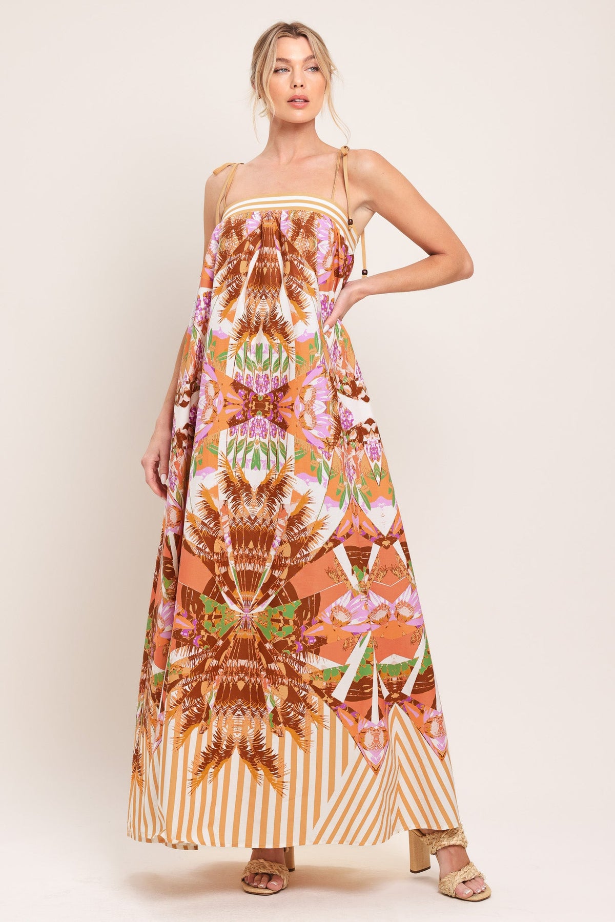 VESTIDO MAXI TEJIDO PALM OASIS