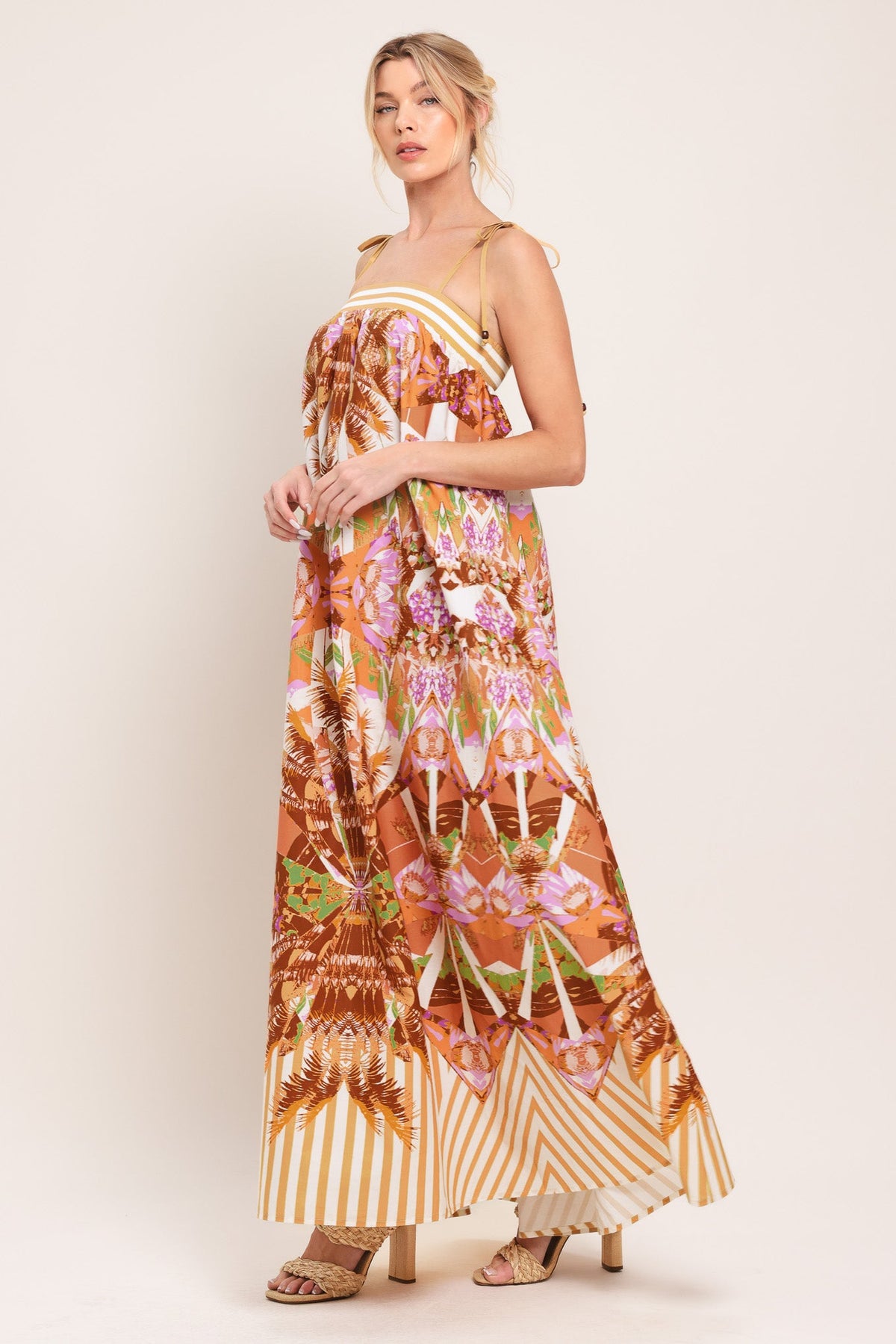 VESTIDO MAXI TEJIDO PALM OASIS