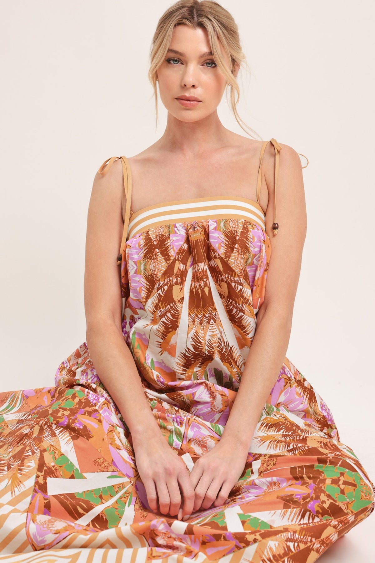 VESTIDO MAXI TEJIDO PALM OASIS
