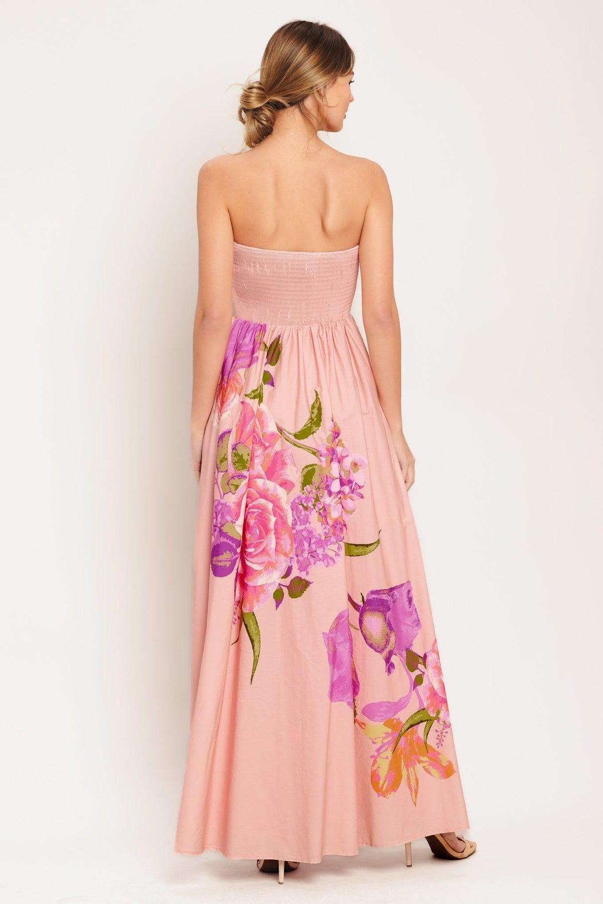 ROSE SERENADE WOVEN MAXI DRESS