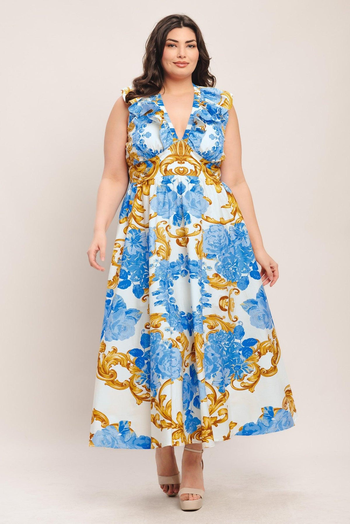 VESTIDO MIDI TEJIDO BAROQUE BLOOM