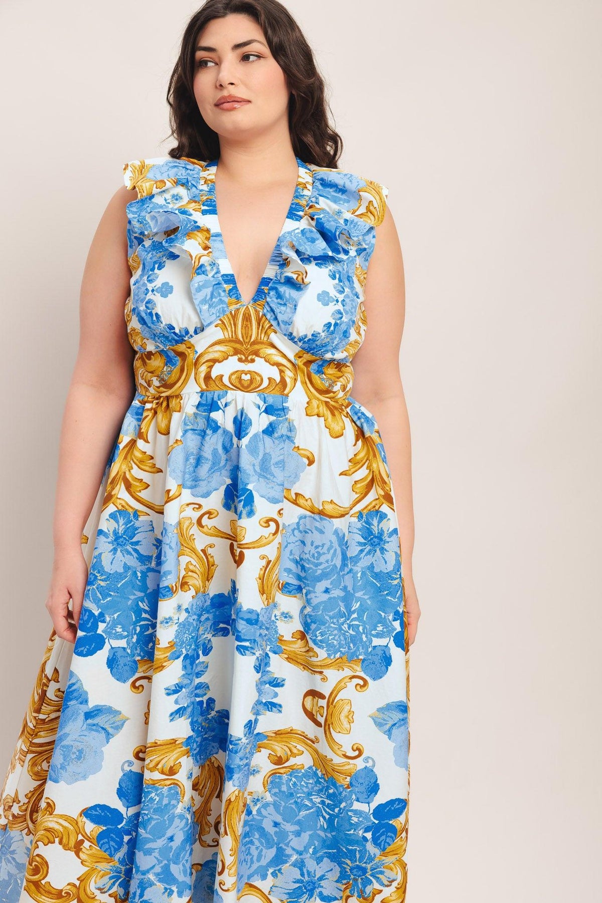 VESTIDO MIDI TEJIDO BAROQUE BLOOM