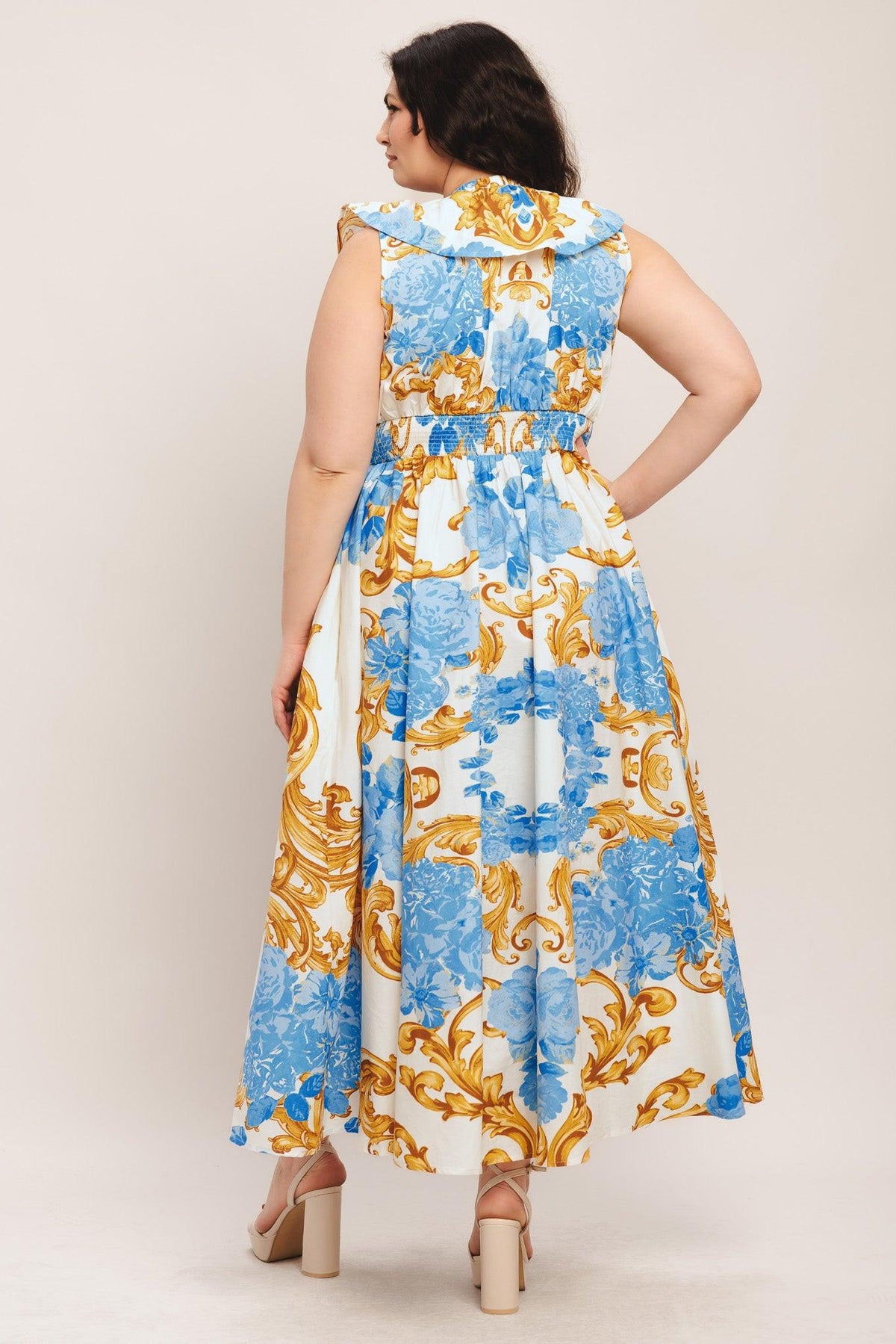 VESTIDO MIDI TEJIDO BAROQUE BLOOM