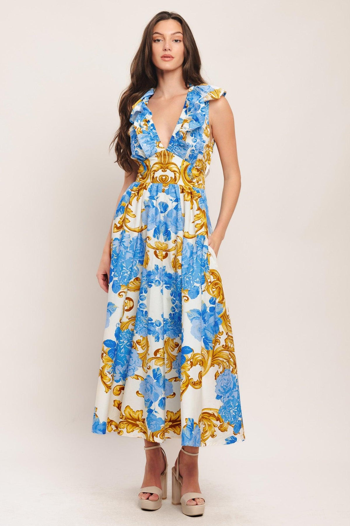 VESTIDO MIDI TEJIDO BAROQUE BLOOM