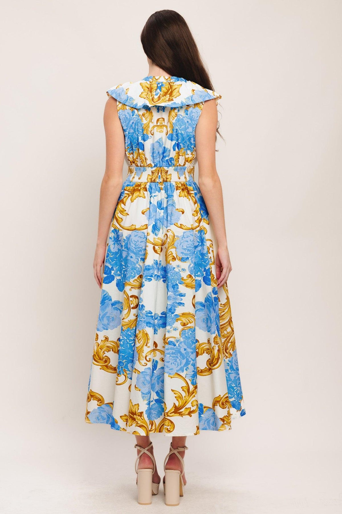 VESTIDO MIDI TEJIDO BAROQUE BLOOM