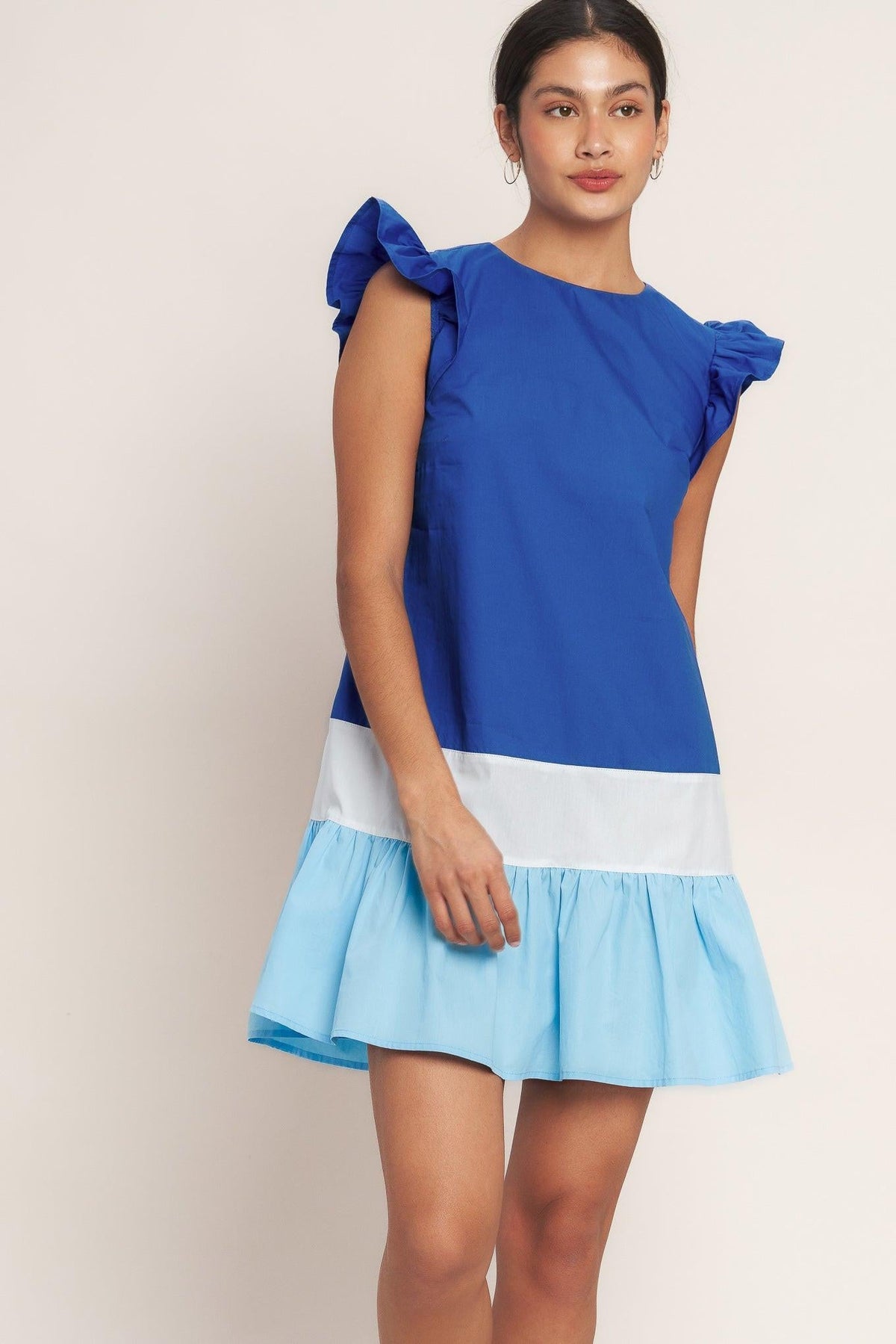 VESTIDO CORTO COLOR BLOCK SEASIDE SWEETHEART