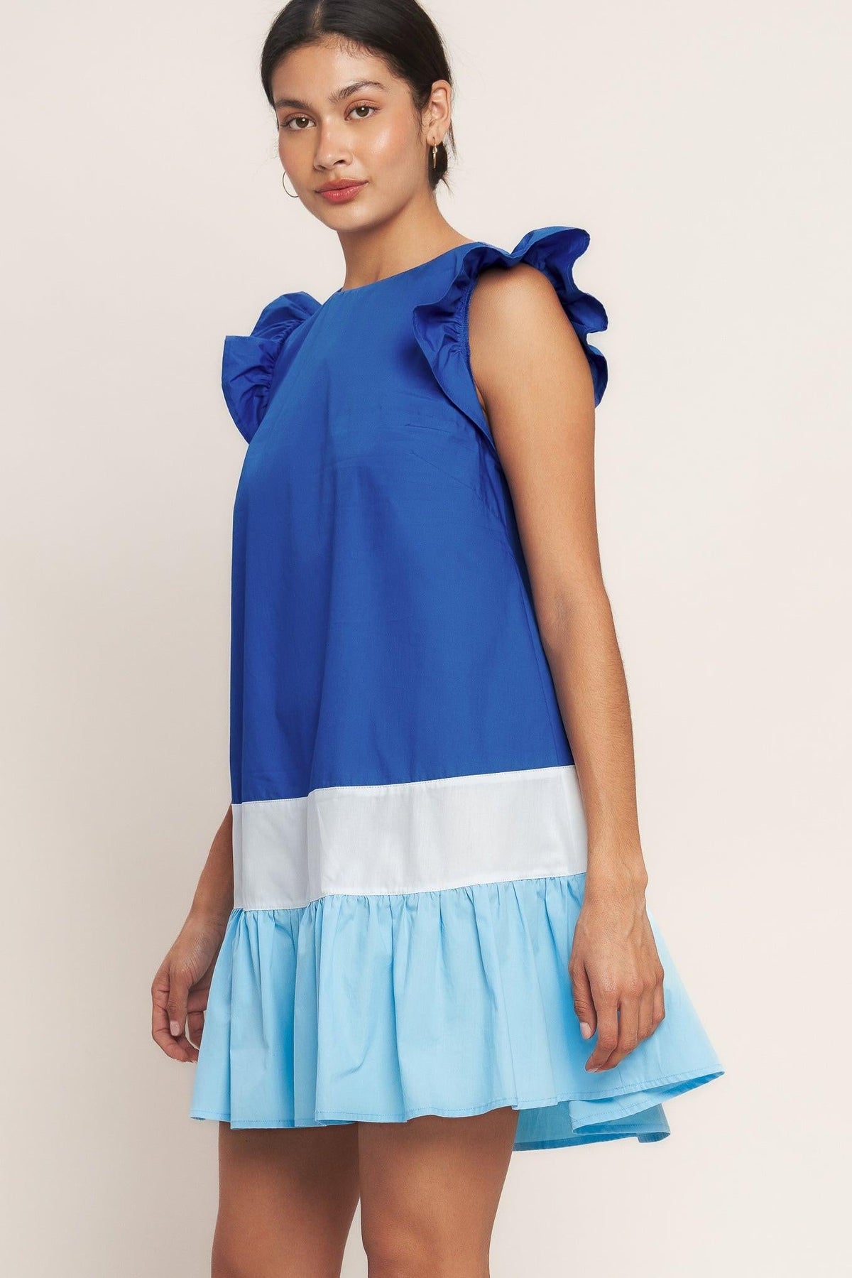 VESTIDO CORTO COLOR BLOCK SEASIDE SWEETHEART
