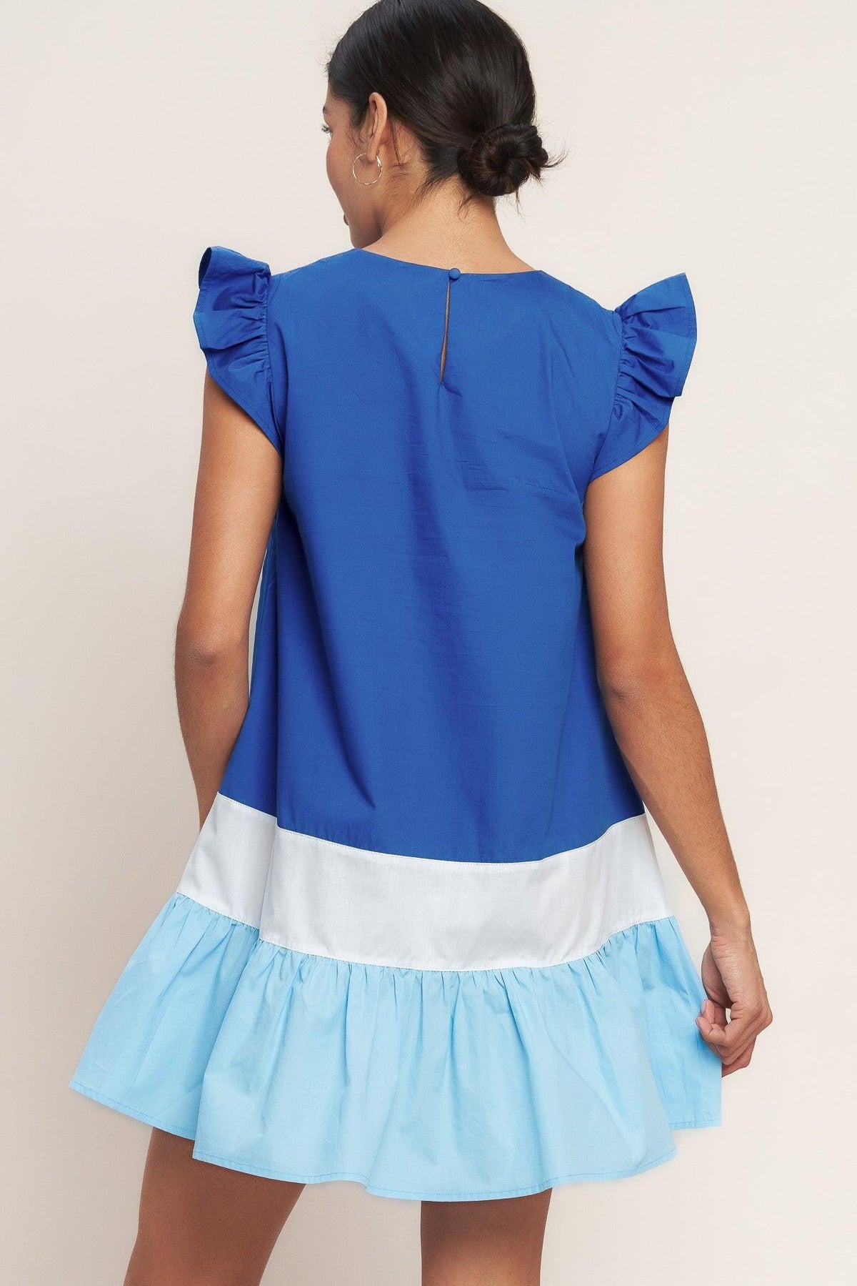 VESTIDO CORTO COLOR BLOCK SEASIDE SWEETHEART