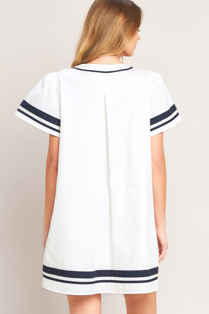 WEEKEND IN THE HAMPTONS WOVEN MINI DRESS