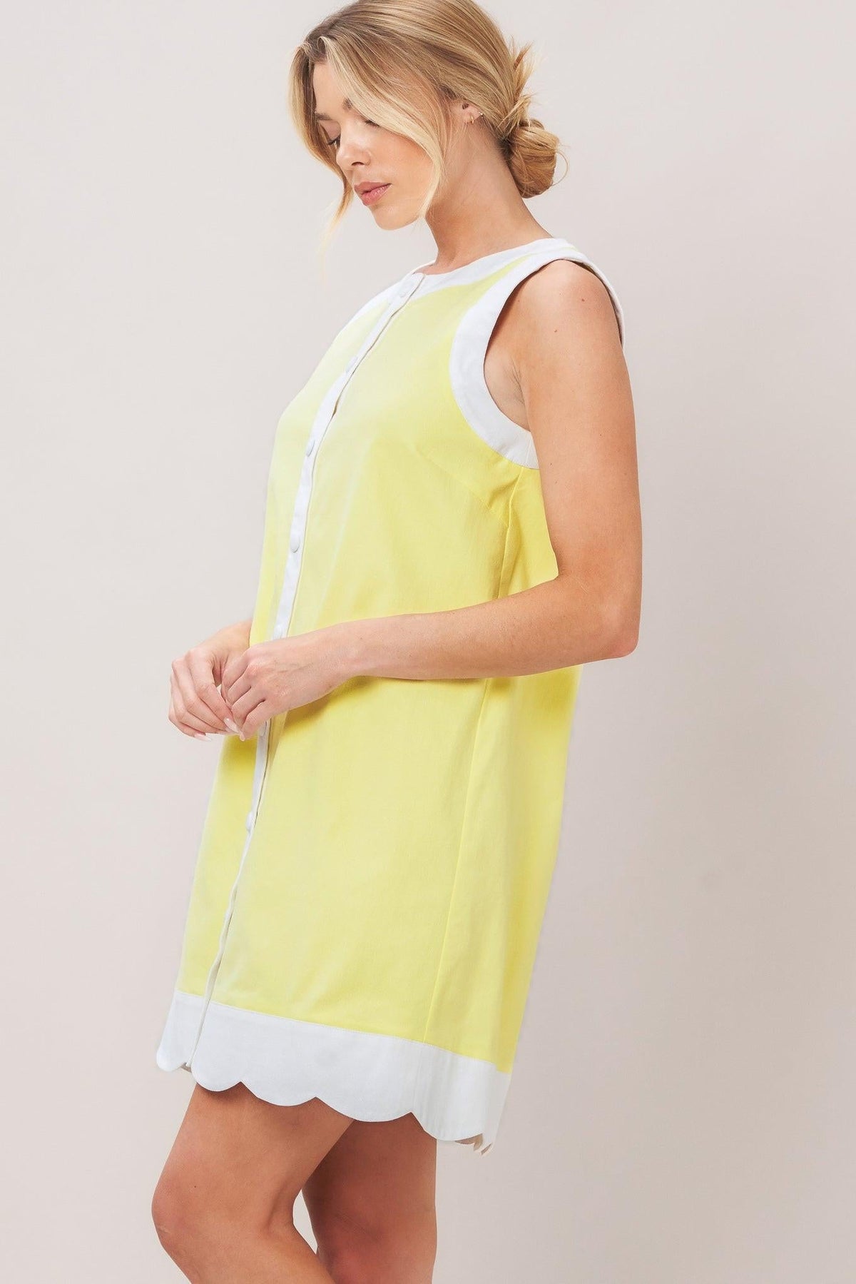 BARBIE SHIFT WOVEN MINI DRESS