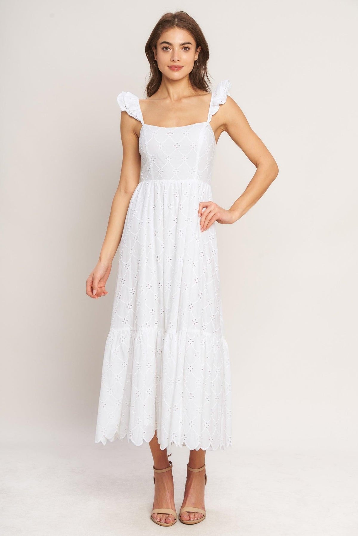 VESTIDO MIDI CALADO TEJIDO SWEET ESCAPE