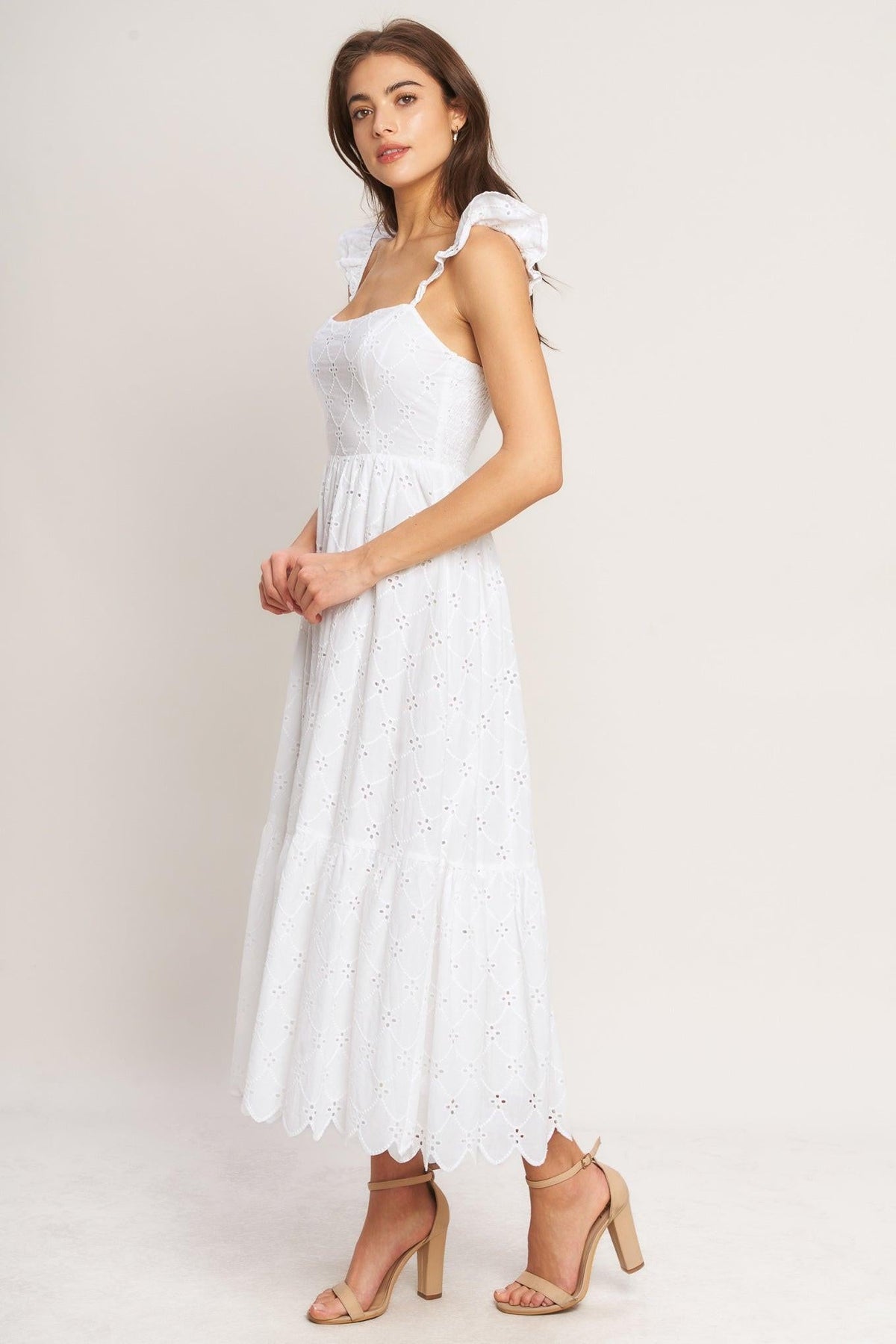 VESTIDO MIDI CALADO TEJIDO SWEET ESCAPE