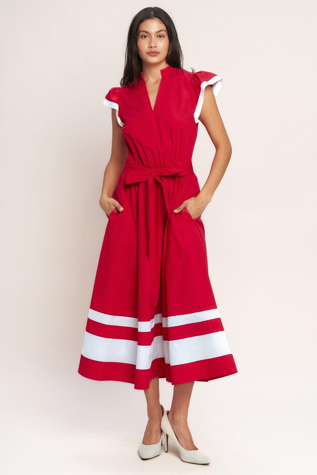 VESTIDO MIDI EN BLOQUES DE COLOR TRUE LOVE