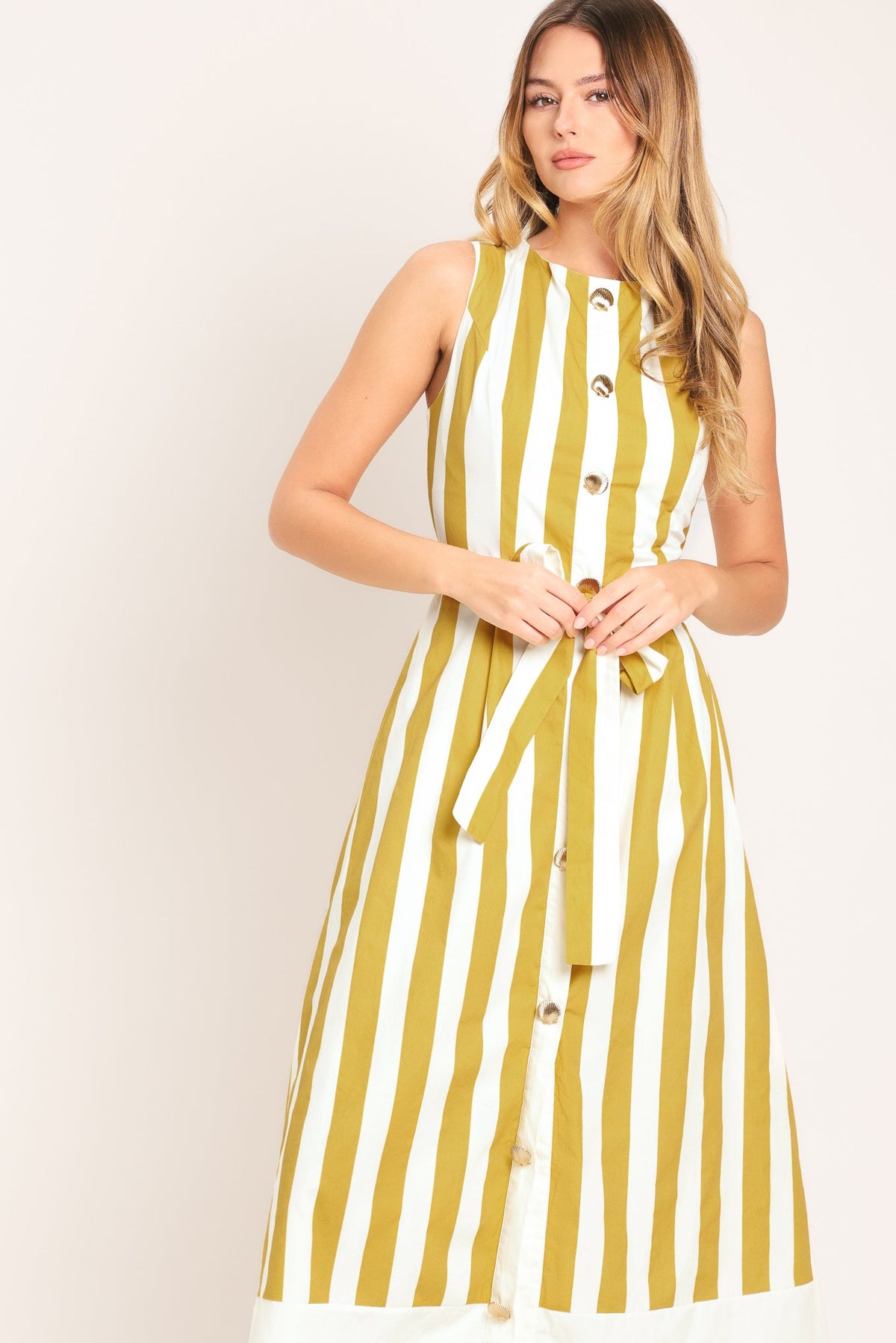 VESTIDO MIDI DE RAYAS SUNSHINE