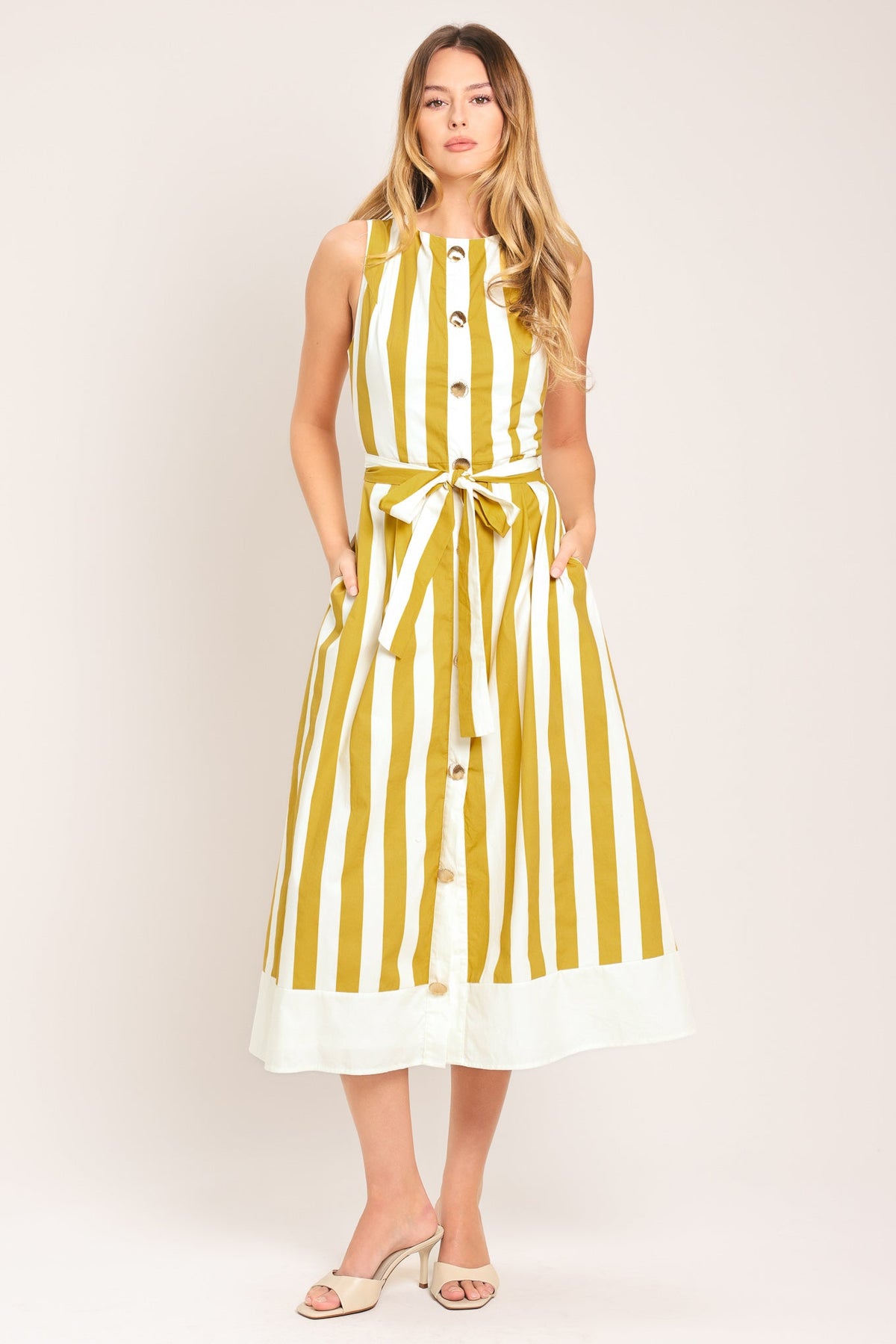 VESTIDO MIDI DE RAYAS SUNSHINE