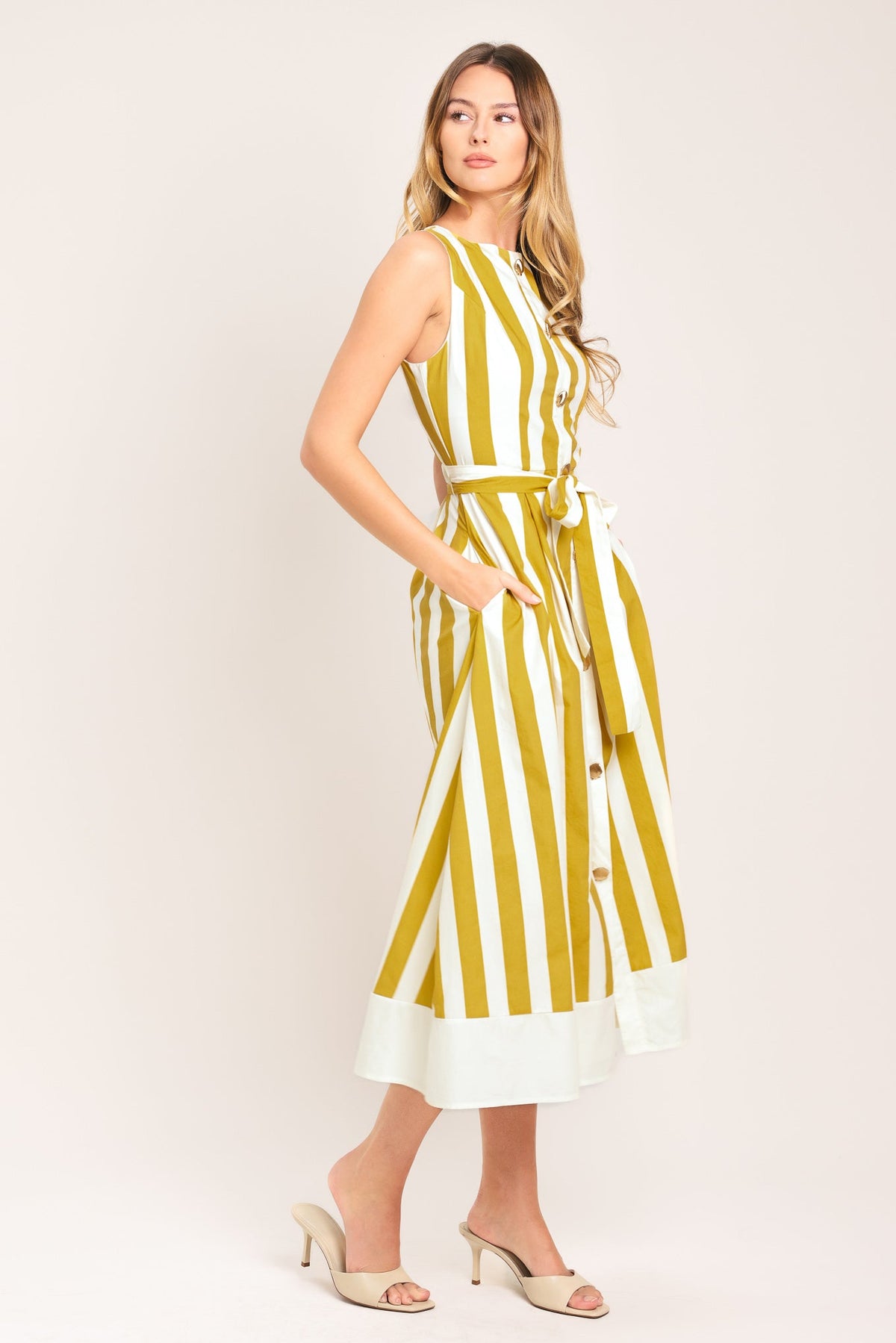 VESTIDO MIDI DE RAYAS SUNSHINE