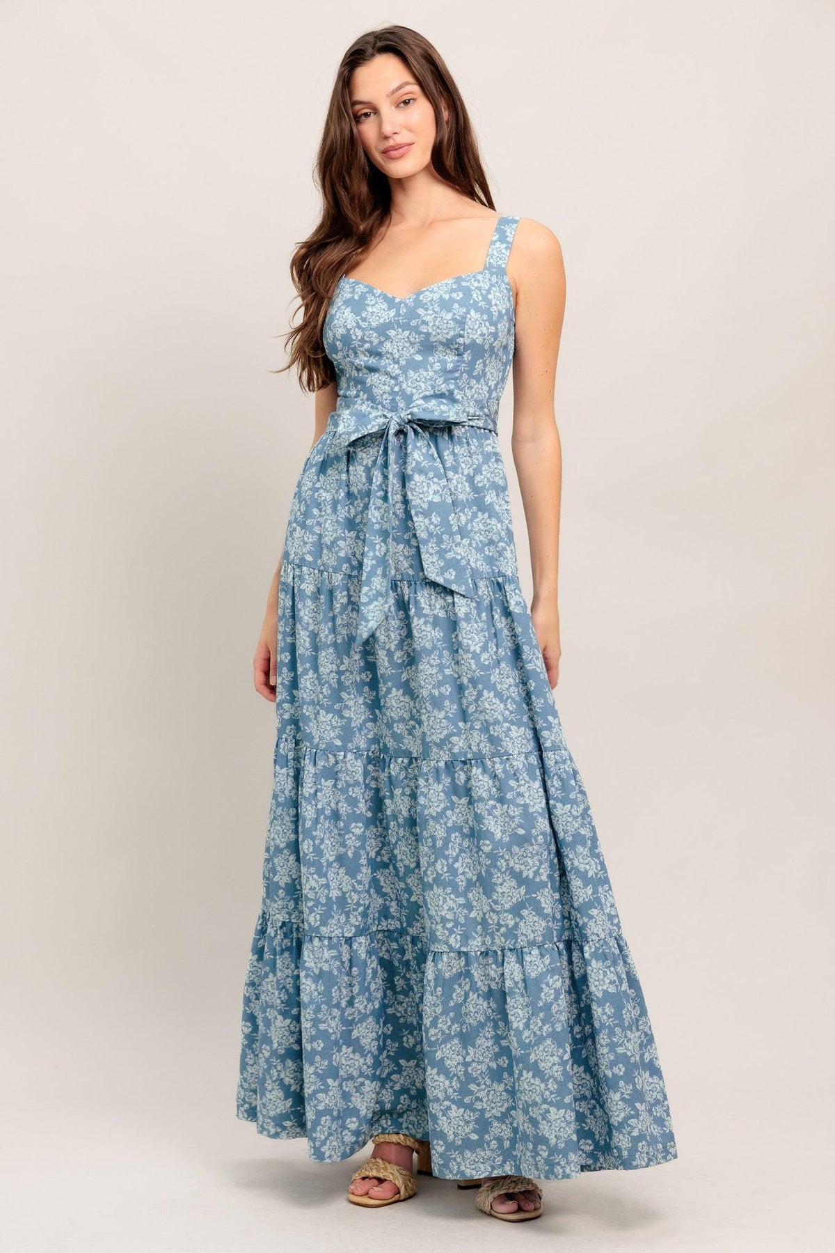 MODERN PRAIRIE BLOOM WOVEN MAXI DRESS