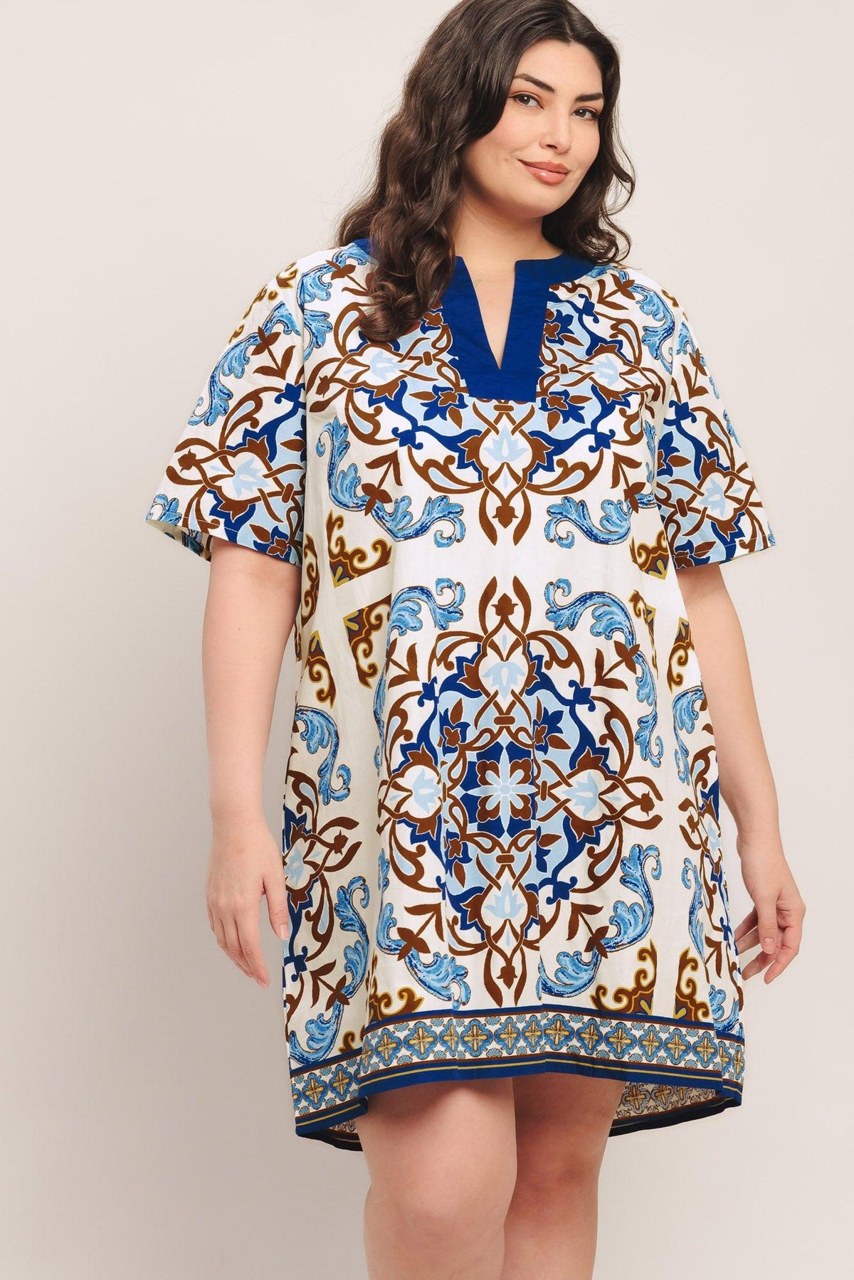 MEDITERRANEAN SOUL WOVEN MINI DRESS