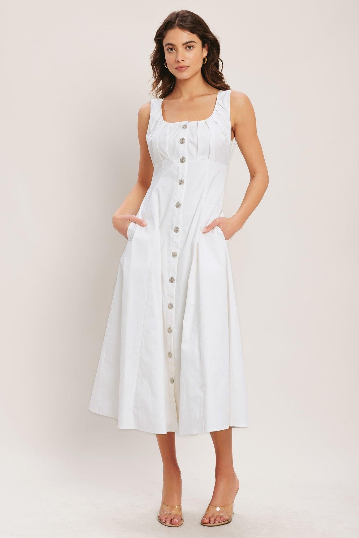 VESTIDO MIDI TEJIDO PARA BRUNCH JUNTO AL MAR