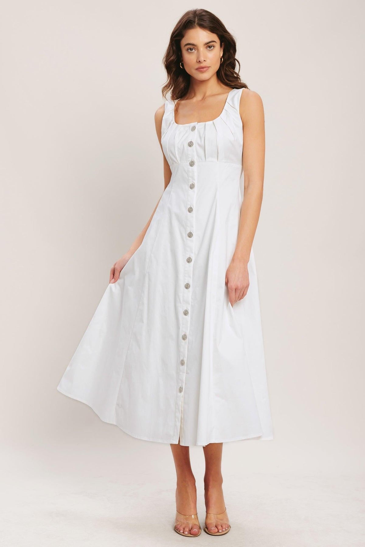 VESTIDO MIDI TEJIDO PARA BRUNCH JUNTO AL MAR