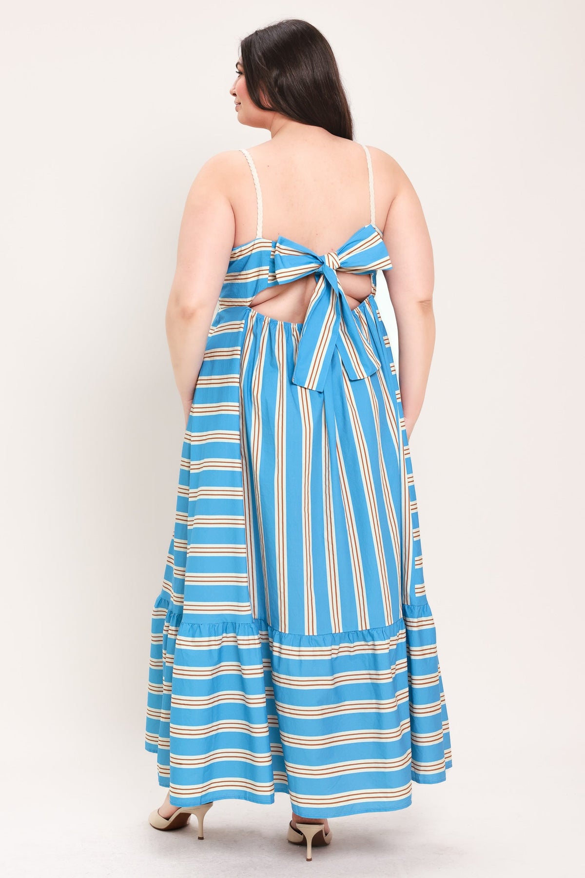 VESTIDO MIDI TEJIDO A RAYAS BREEZE