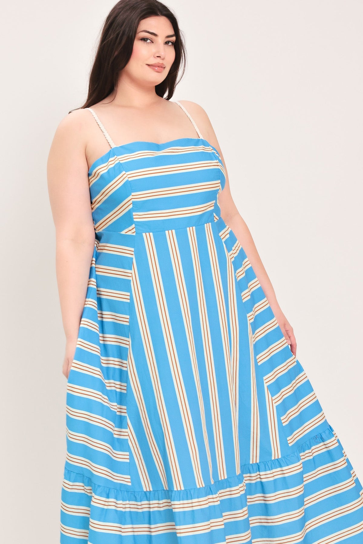 VESTIDO MIDI TEJIDO A RAYAS BREEZE