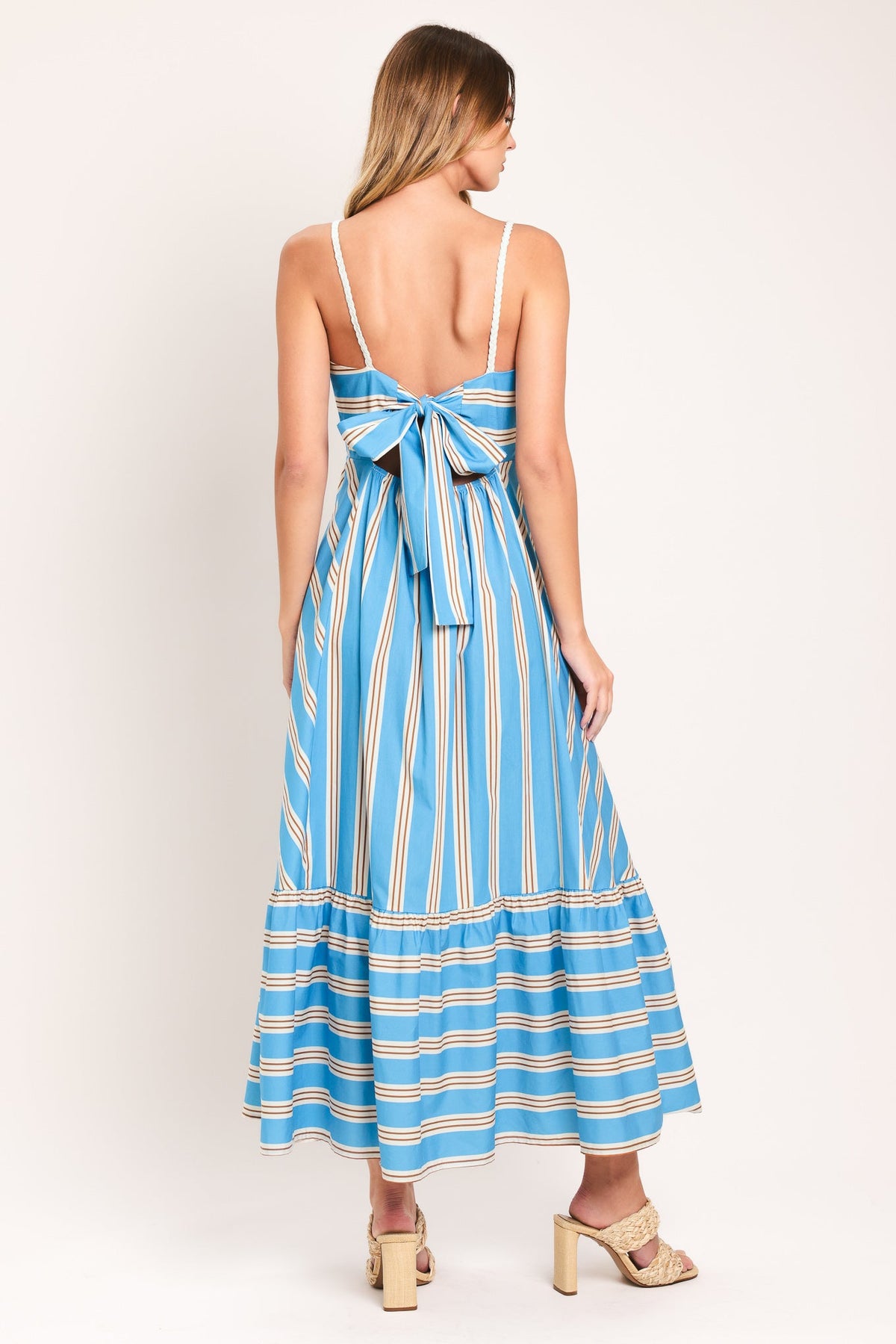 VESTIDO MIDI TEJIDO A RAYAS BREEZE