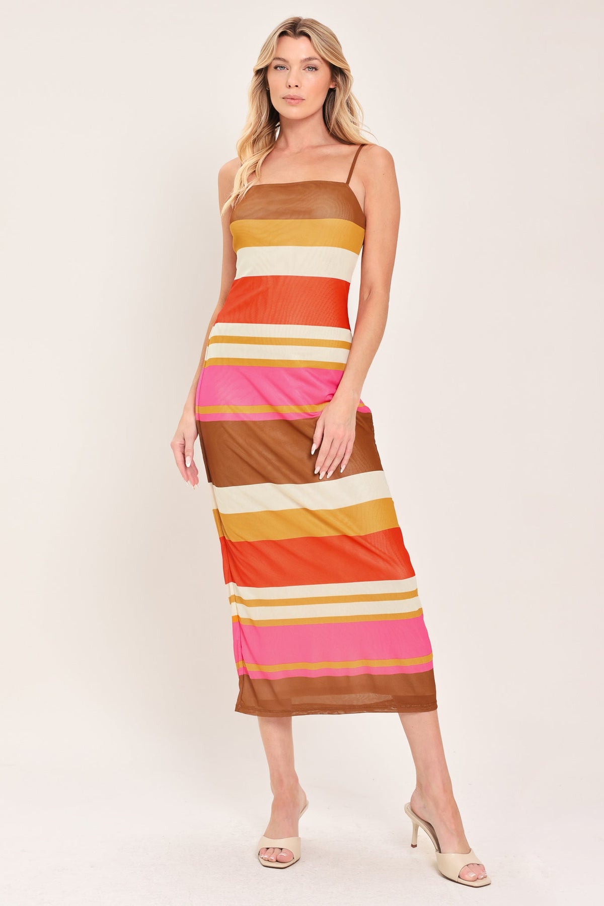 VESTIDO MIDI DE MALLA HEAT WAVES