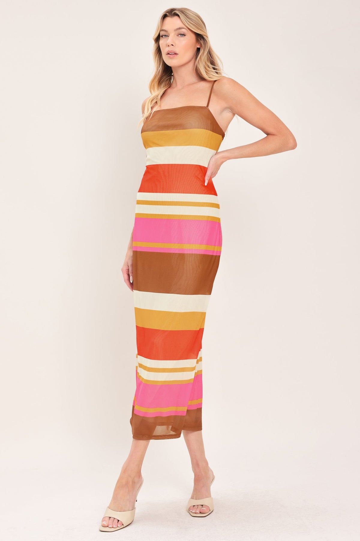 VESTIDO MIDI DE MALLA HEAT WAVES