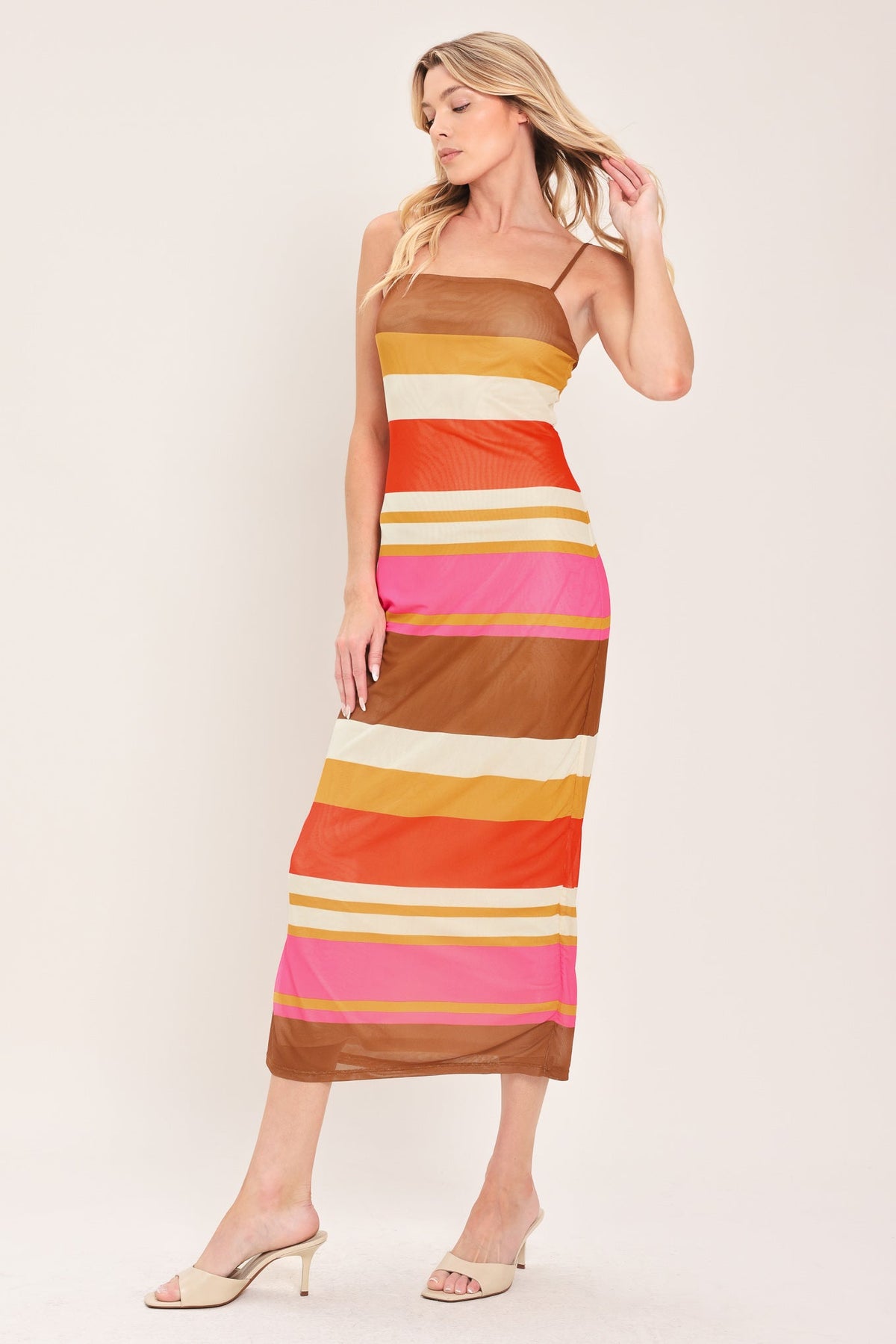 VESTIDO MIDI DE MALLA HEAT WAVES